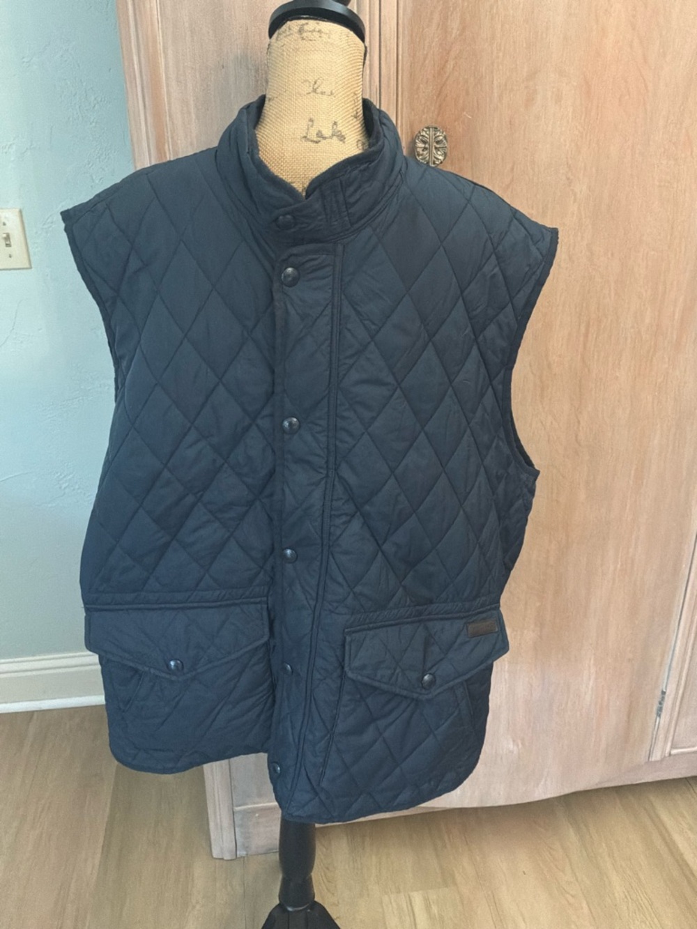 Polo Ralph Lauren Navy Blue Quilted Vest Fall Big and Tall, 2XB, 2XL